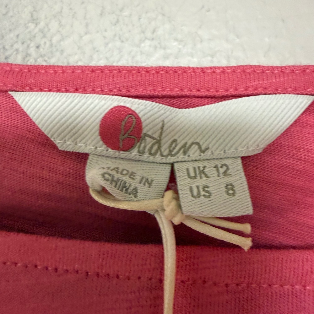Boden Pink Cotton Eyelet Embroidered Short Sleeve Top J0386 US 8 - Picture 5 of 8